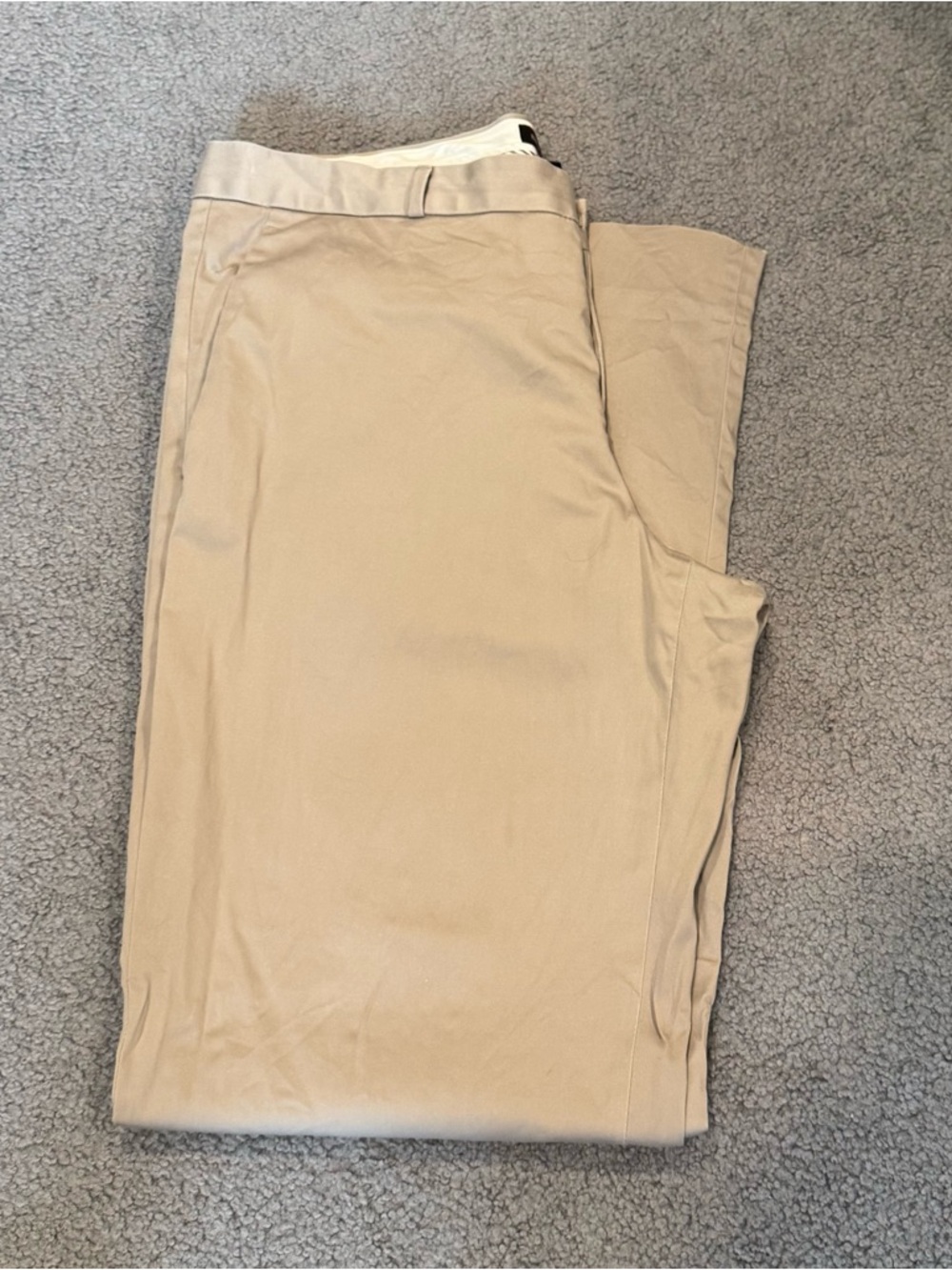 Vintage Banana Republic Logan Fit Sateen Trousers Stretch Khaki Pants 14
